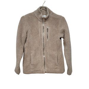Calvin Klein Teddy Bear Sherpa Zip Jacket - Medium